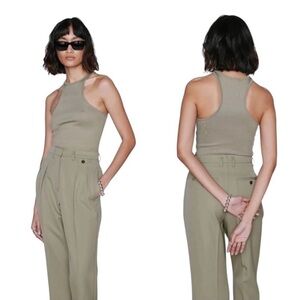 Anine Bing Morgan Ribbed Knit Tank Top Size Small